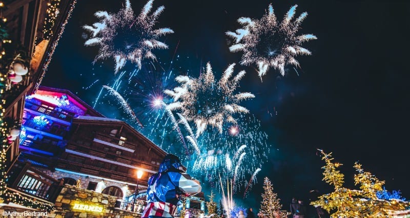 Feux d'artifice à Courchevel 2020