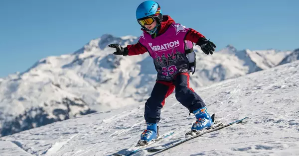 kid ski lesson