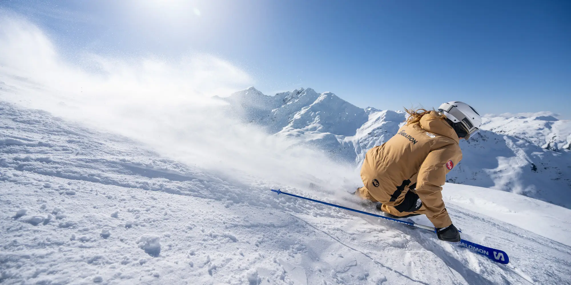a person skiing down a mountain