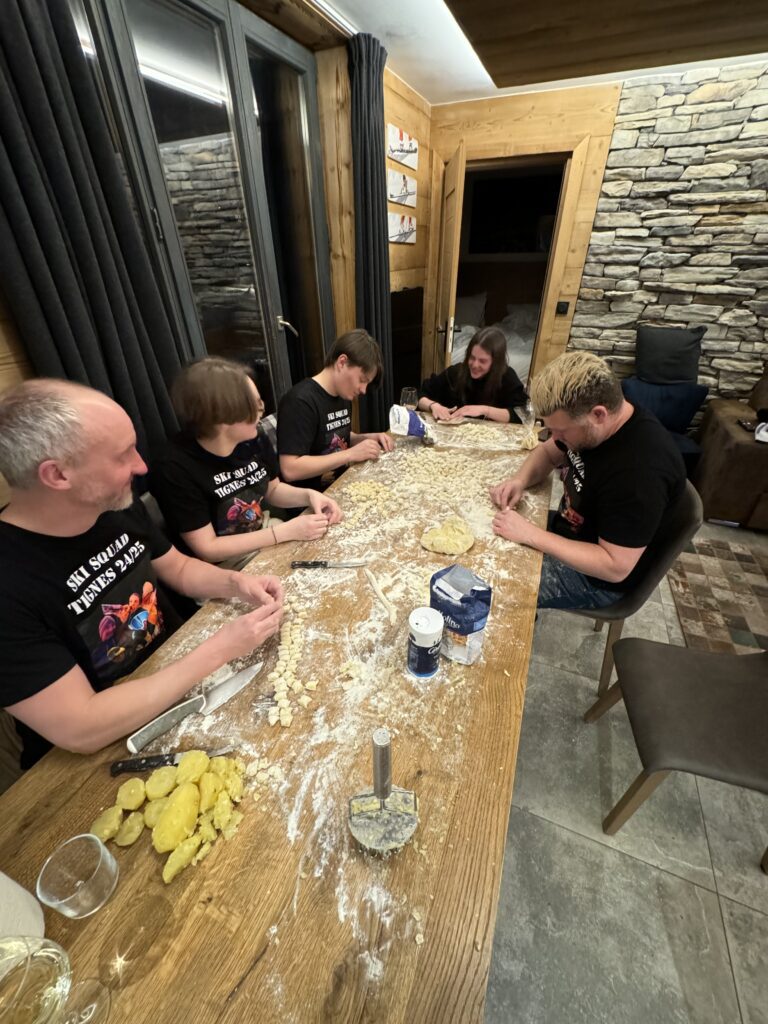 BASI level 1 & 2 students making gnocchi