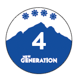 badge of 4 star bombers, New Generation Ski School kid's level