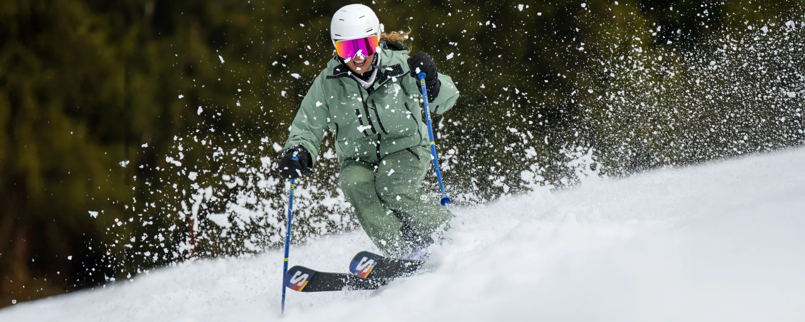 A New Generation Ski Instructor Absorbing Bumps