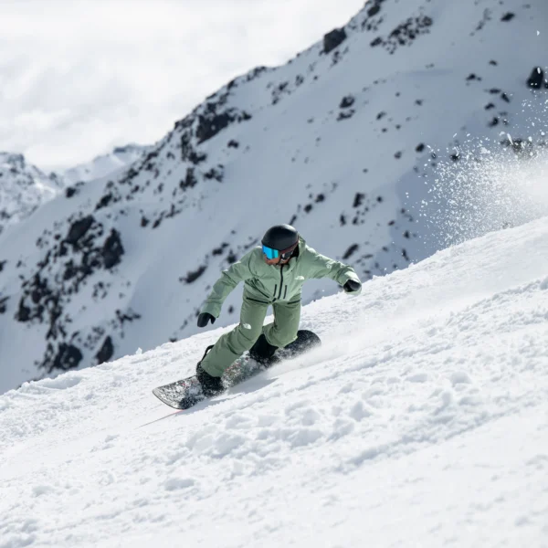A Snowboarder On Our Intermediate Off Piste Course In Tignes