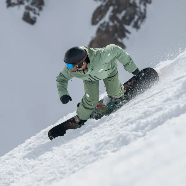 A Snowboarder On Our Intermediate Off Piste Course In Val Thorens