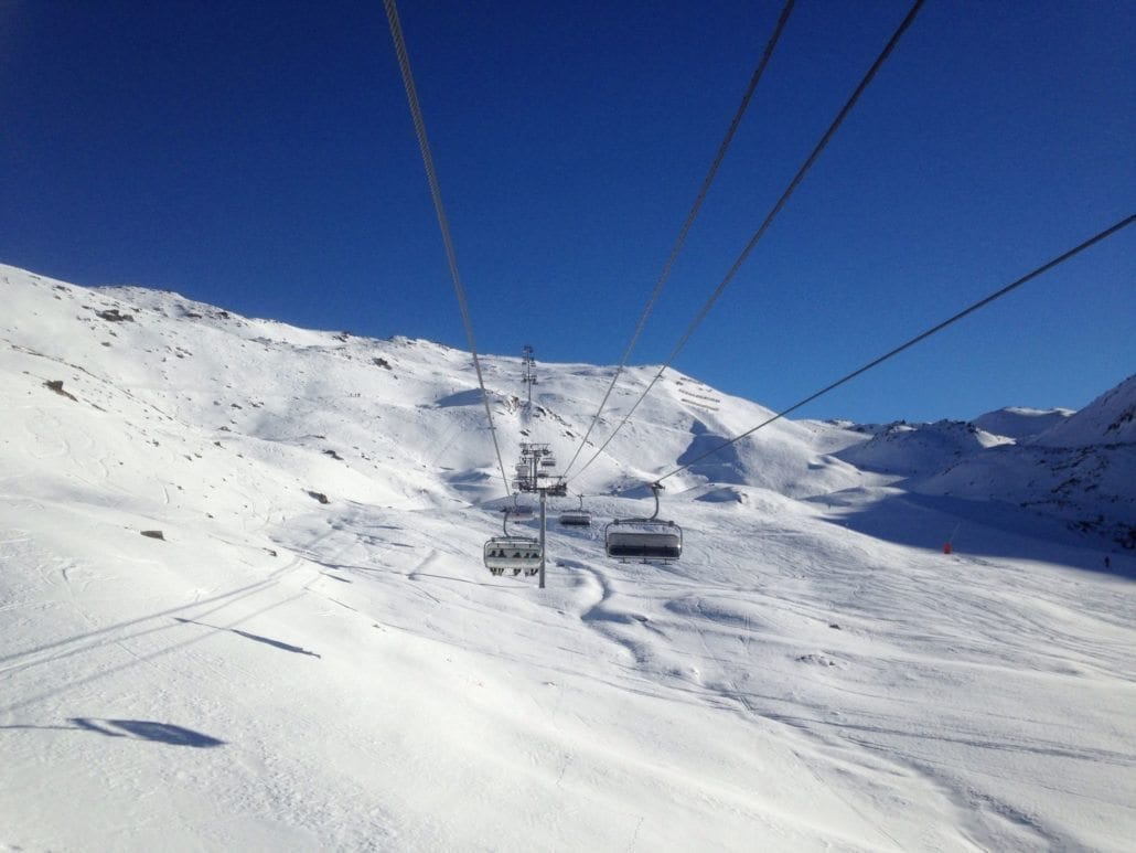 Ski lift in the Alps