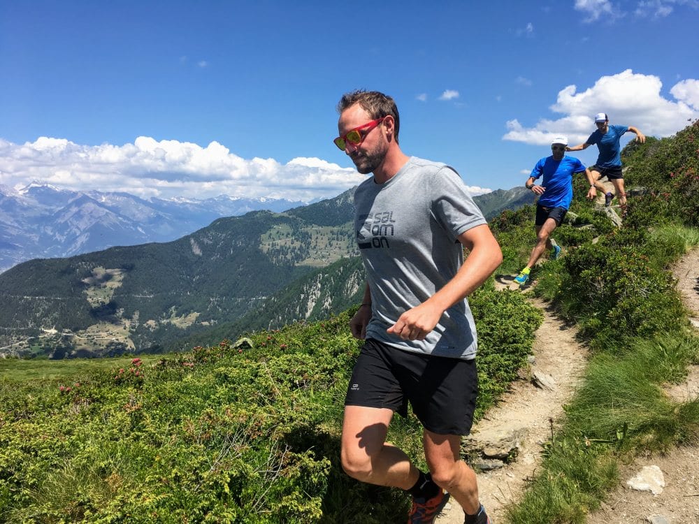 trail running summer in the alps