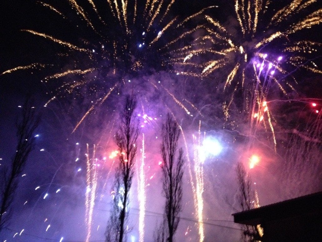 Fireworks in Courchevel, France