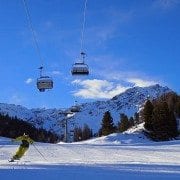 Verbier skiing January snow